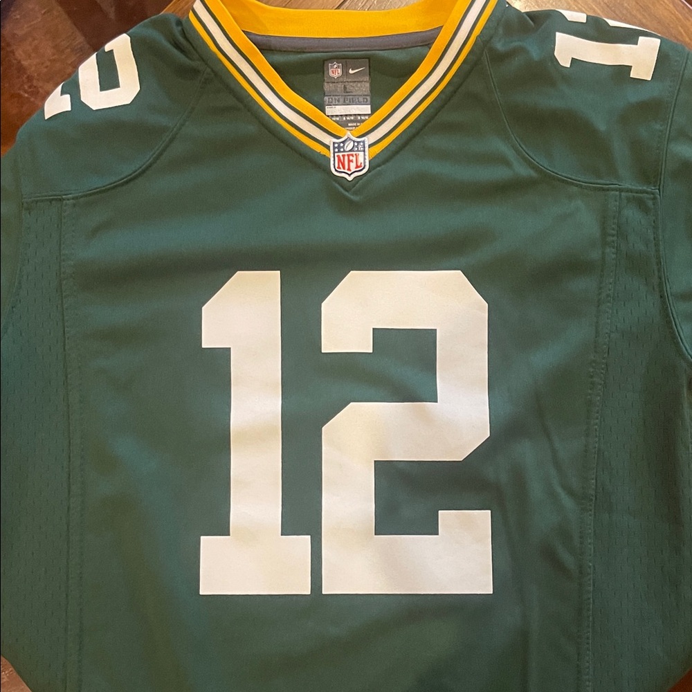 Nike Green and Yellow NFL Jersey